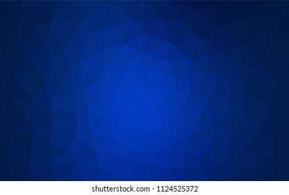 Dark BLUE vector triangle mosaic texture. Colorful illustration in polygonal style with gradient. A completely new design for your leaflet.
