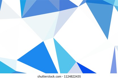 Dark BLUE vector triangle mosaic texture. Colorful abstract illustration with triangles. Completely new template for your banner.
