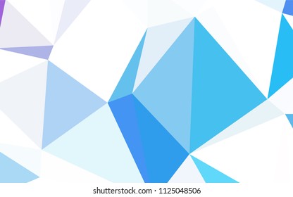 Dark BLUE vector triangle mosaic cover. Creative geometric illustration in Origami style with gradient. New template for your brand book.