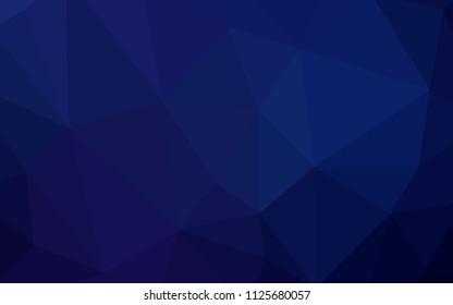 Dark BLUE vector triangle mosaic texture. A sample with polygonal shapes. Brand new style for your business design.