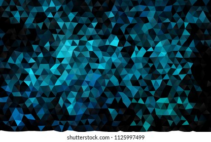 Dark BLUE vector triangle mosaic pattern. Creative geometric illustration in Origami style with gradient. The best triangular design for your business.