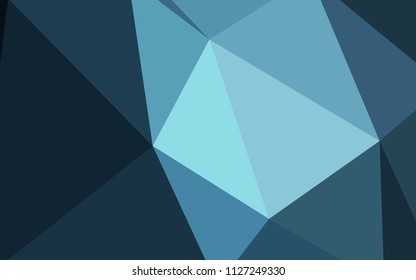 Dark BLUE vector triangle mosaic texture. A completely new color illustration in a polygonal style. A new texture for your web site.