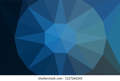 Dark BLUE vector triangle mosaic texture with a diamond. Colorful abstract illustration with triangles. Completely new template for your banner.