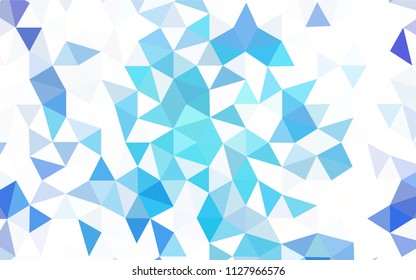 Dark BLUE vector triangle mosaic template. A sample with polygonal shapes. A completely new design for your leaflet.