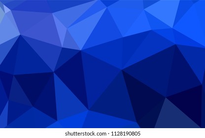 Dark BLUE vector triangle mosaic texture. Shining colorful illustration with triangles. Pattern for a brand book's backdrop.