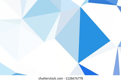Dark BLUE vector triangle mosaic template. Elegant bright polygonal illustration with gradient. Brand new style for your business design.