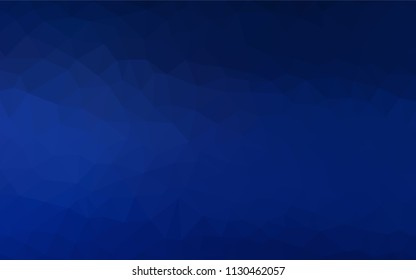 Dark BLUE vector triangle mosaic texture. Modern abstract illustration with triangles. Pattern for a brand book's backdrop.