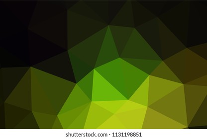 Dark BLUE vector triangle mosaic texture. Elegant bright polygonal illustration with gradient. Best triangular design for your business.