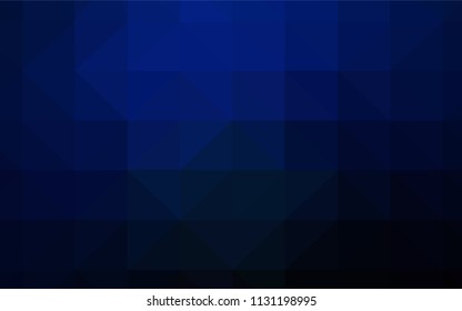 Dark BLUE vector triangle mosaic texture. Colorful illustration in abstract style with triangles. New template for your brand book.