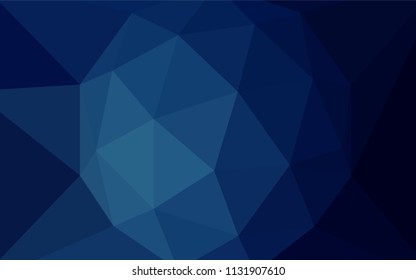 Dark BLUE vector triangle mosaic cover. Modern abstract illustration with triangles. Polygonal design for your web site.