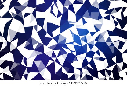 Dark BLUE vector triangle mosaic texture. Colorful abstract illustration with triangles. Triangular pattern for your design.