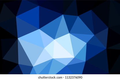 Dark BLUE vector triangle mosaic cover. A completely new color illustration in a polygonal style. Template for cell phone's backgrounds.