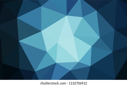 Dark BLUE vector triangle mosaic cover. Colorful illustration in abstract style with triangles. Pattern for a brand book's backdrop.