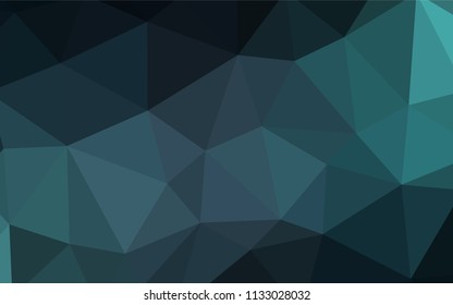 Dark BLUE vector triangle mosaic template. Colorful illustration in polygonal style with gradient. Brand new design for your business.