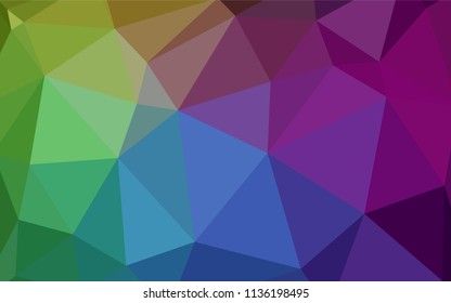 Dark BLUE vector triangle mosaic template. Triangular geometric sample with gradient.  A new texture for your web site.