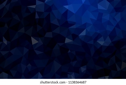 Dark BLUE vector triangle mosaic cover. Shining colorful illustration with triangles. Brand new style for your business design.