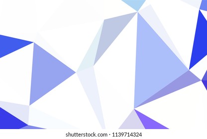 Dark BLUE vector triangle mosaic template. Geometric illustration in Origami style with gradient.  Pattern for a brand book's backdrop.