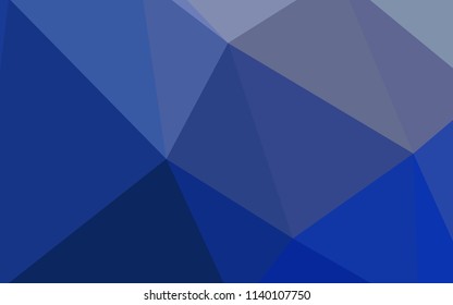 Dark BLUE vector triangle mosaic texture. Colorful illustration in abstract style with triangles. Triangular pattern for your design.