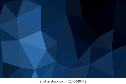 Dark BLUE vector triangle mosaic texture. A completely new color illustration in a polygonal style. Polygonal design for your web site.