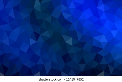 Dark BLUE vector triangle mosaic texture. Modern abstract illustration with triangles. Pattern for a brand book's backdrop.