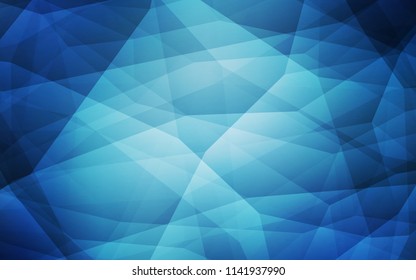 Dark BLUE vector triangle mosaic template. Polygonal abstract illustration with gradient. A new texture for your web site.