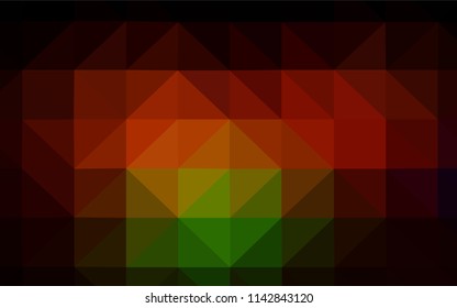 Dark BLUE vector triangle mosaic cover. Geometric illustration in Origami style with gradient.  A new texture for your web site.