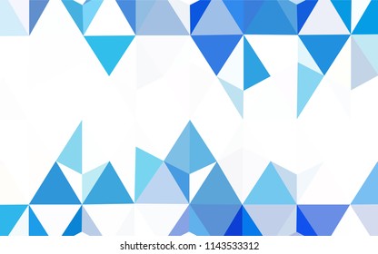 Dark BLUE vector triangle mosaic cover. Colorful illustration in polygonal style with gradient. Polygonal design for your web site.