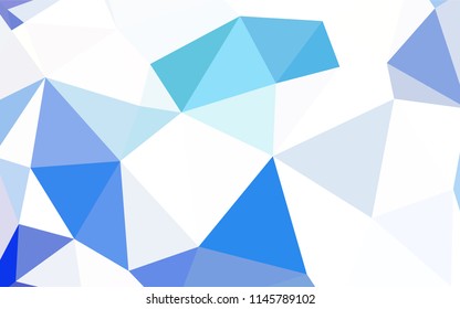 Dark BLUE vector triangle mosaic template. A sample with polygonal shapes. Brand new design for your business.
