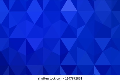 Dark BLUE vector triangle mosaic cover. Modern abstract illustration with triangles. Brand new design for your business.