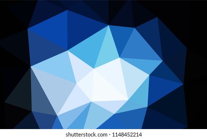 Dark BLUE vector triangle mosaic texture. Colorful illustration in abstract style with triangles. Pattern for a brand book's backdrop.