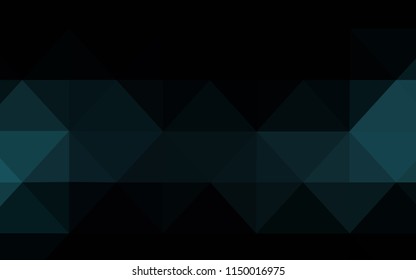 Dark BLUE vector triangle mosaic texture. Polygonal abstract illustration with gradient. A completely new template for your banner.