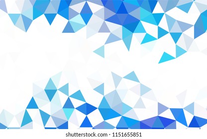 Dark BLUE vector triangle mosaic cover. Colorful abstract illustration with triangles. Brand new style for your business design.