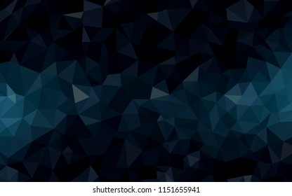 Dark BLUE vector triangle mosaic cover. Shining colorful illustration with triangles. Triangular pattern for your design.