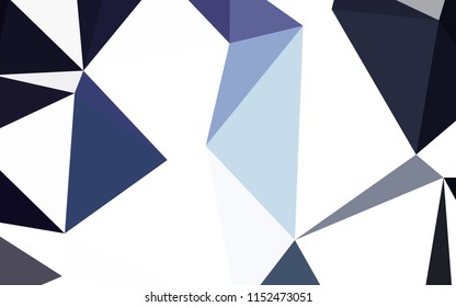 Dark BLUE vector triangle mosaic texture. Glitter abstract illustration with an elegant triangles. Brand new style for your business design.