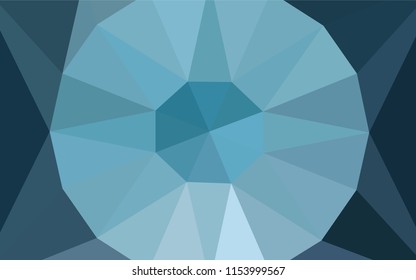 Dark BLUE vector triangle mosaic template with a diamond. Abstract illustration with an elegant triangles. Brand new design for your business.