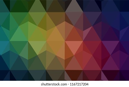Dark BLUE vector triangle mosaic template. Colorful illustration in polygonal style with gradient. Template for cell phone's backgrounds.