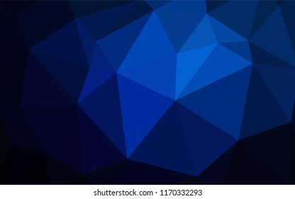 Dark BLUE vector triangle mosaic template. Modern abstract illustration with triangles. Polygonal design for your web site.