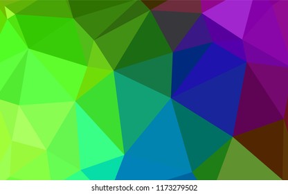 Dark BLUE vector triangle mosaic template. Colorful illustration in abstract style with triangles. Brand new style for your business design.