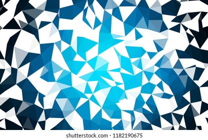 Dark BLUE vector triangle mosaic texture. Creative illustration in halftone style with triangles. Brand new design for your business.
