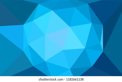 Dark BLUE vector triangle mosaic template. A sample with polygonal shapes. Polygonal design for your web site.