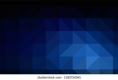 Dark BLUE vector triangle mosaic cover. Colorful abstract illustration with triangles. Polygonal design for your web site.