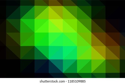 Dark BLUE vector triangle mosaic cover. Colorful illustration in abstract style with triangles. Best triangular design for your business.