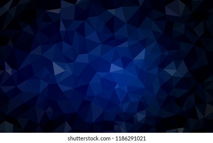 Dark BLUE vector triangle mosaic cover. Modern abstract illustration with triangles. Polygonal design for your web site.