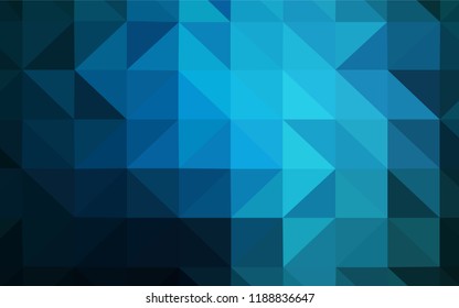 Dark BLUE vector triangle mosaic template. A completely new color illustration in a polygonal style. Template for cell phone's backgrounds.