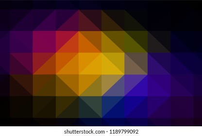 Dark BLUE vector triangle mosaic template. A completely new color illustration in a polygonal style. Polygonal design for your web site.