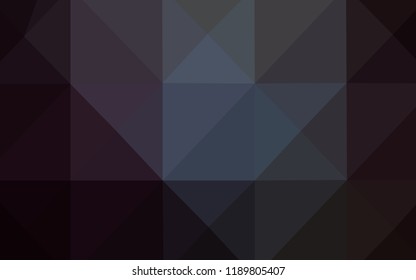 Dark BLUE vector triangle mosaic cover. A sample with polygonal shapes. Textured pattern can be used for background.