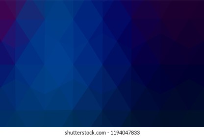 Dark BLUE vector triangle mosaic template. Shining colorful illustration with triangles. A new texture for your web site.