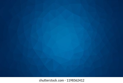 Dark BLUE vector triangle mosaic texture. Glitter abstract illustration with an elegant triangles. A completely new design for your leaflet.