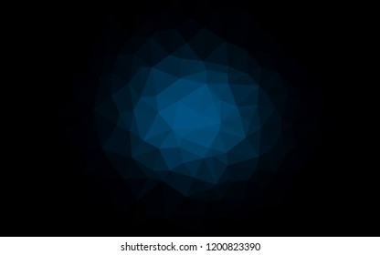 Dark BLUE vector triangle mosaic texture. Colorful abstract illustration with triangles. Triangular pattern for your design.