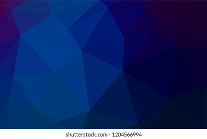 Dark BLUE vector triangle mosaic texture. Colorful illustration in polygonal style with gradient. Best triangular design for your business.